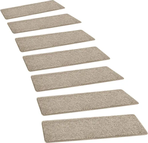 Vista 11 de PURE ERA Bullnose - Juego de peldaños de alfombra para escaleras sin cinta, antideslizantes, protectores de escaleras para interiores, alfombras