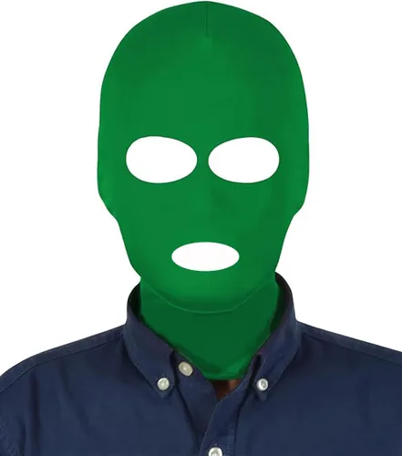 Vista 10 de Máscara facial completa unisex de 3 agujeros, elástica, transpirable, para Halloween, disfraz de cosplay, capucha Zentai