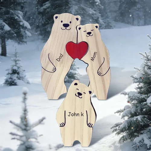 Vista 18 de Rompecabezas de madera personalizado con nombres familiares de 2 a 8, rompecabezas de madera de gato, rompecabezas de madera personalizable