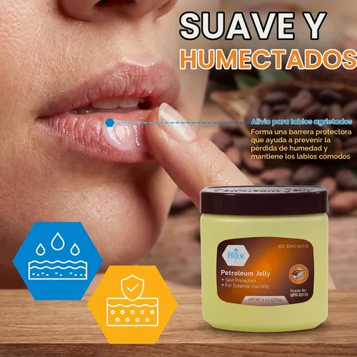 Vista 4 de MED PRIDE Gelatina de petróleo de manteca de cacao, protector hidratante para la piel, 8 onzas