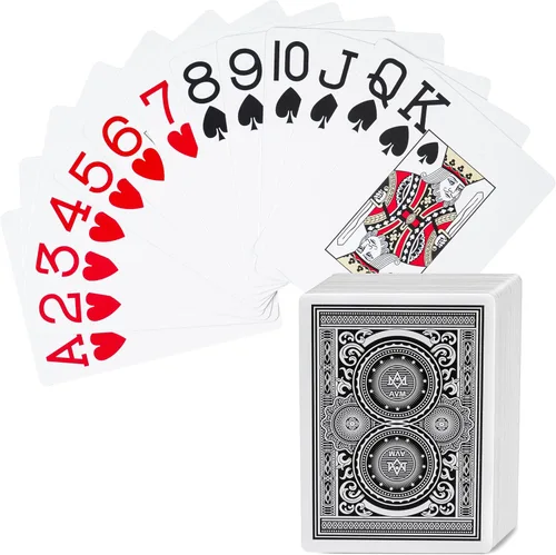 Vista 9 de 2 paquetes de cartas de plástico, cubiertas de póquer impermeables