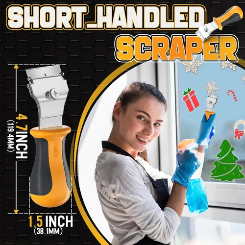 Vista 2 de DIYSELF Raspador de Cuchillas de Afeitar 12 Unidades Raspador de Vidrio Raspador de Horno para Limpieza Raspador de Afeitar para Pisos Raspador