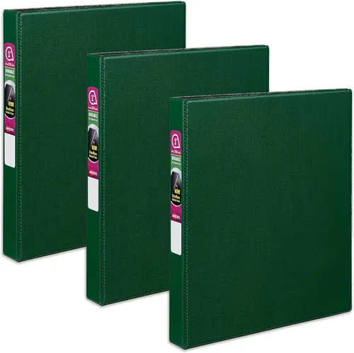 Vista 9 de Carpeta archivadora, de Avery con, anillas inclinadas, Verde 1 pulgadas