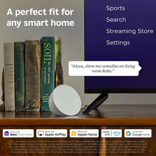 Vista 8 de Roku Smart TV – Serie Select de 24 pulgadas, 720p HD TV – Roku TV con control remoto por voz – Televisión LED de pantalla plana con Wi-Fi
