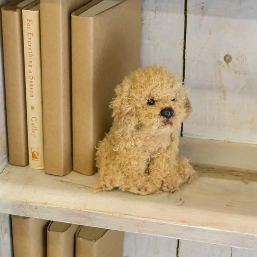 Vista 6 de DEMDACO Labradoodle - Puf de peluche para niños de 5.5 pulgadas, color marrón claro
