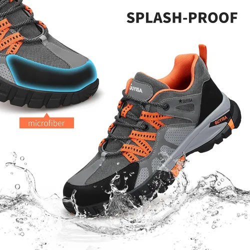 Vista 5 de GLANOUDUN Steel Toe Shoes for Men Outdoor Men's Work Sneakers Comfort Safety Toe Working Shoes for Men Indestructible Industrial Construction Shoes