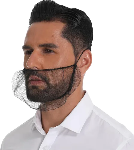 Vista 8 de 200 Pcs Honeycomb Beard Nets Disposable, Breathable Nylon Beard Covers