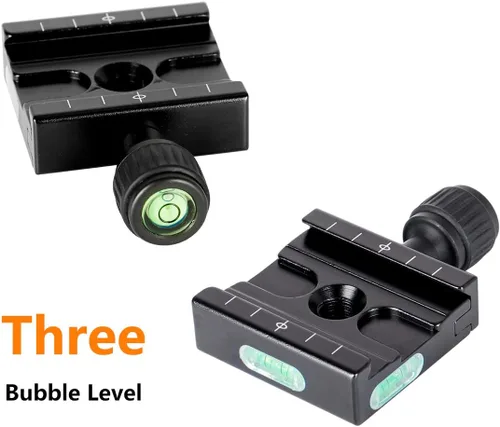 Vista 6 de Adaptador de abrazadera de placa de liberación rápida de 50 mm compatible con Arca Swiss para trípode de cámara DSLR, monopié, cabezal de bola
