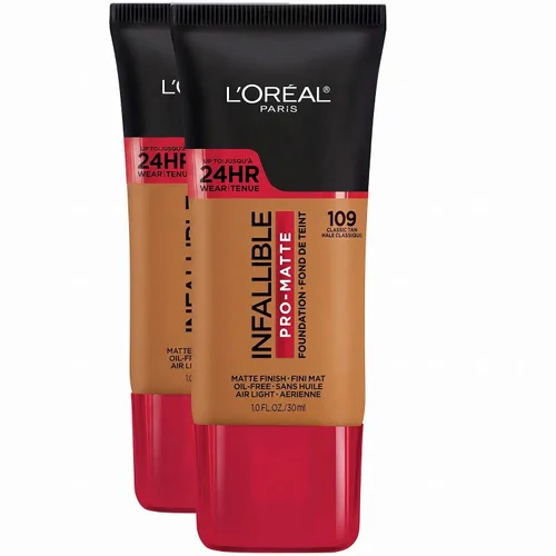 Vista 24 de L'Oreal Paris Cosmetics Makeup Infallible Pro-Matte - Base líquida de larga duración, arena, 1 onza líquida