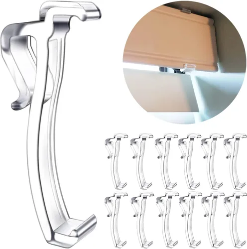 Vista 7 de Clips de cenefa de 2.5 pulgadas, clip de persiana de ventana transparente para persianas horizontales, se adapta a cenefa de 2.5 pulgadas (6 piezas)
