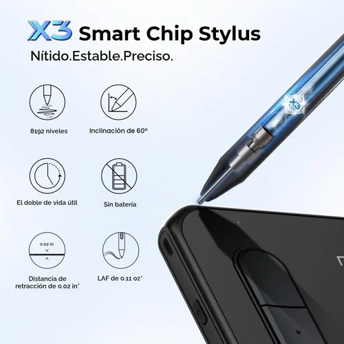 Vista 5 de XPPen - Tableta gráfica de dibujo Deco MW Bluetooth inalámbrica para computadora, lápiz X3 sin batería y 8 teclas de acceso directo, compatible