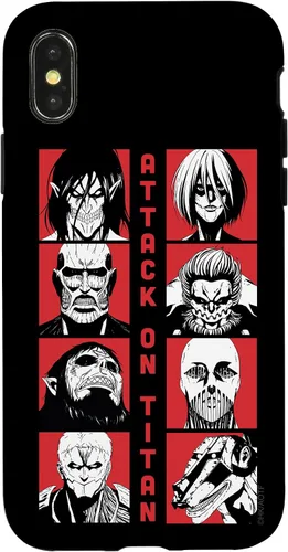 Vista 5 de Attack on Titan Funda Titan Lineup de temporada 4 para iPhone 17