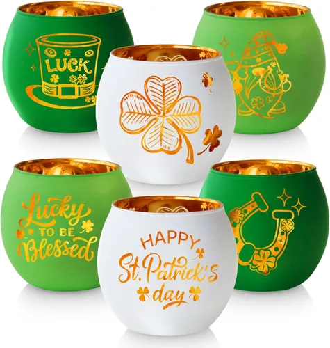 Vista 16 de SHMILMH Diwali Gifts - 6 piezas de decoraciones Happy Diwali para el hogar, candelita de cristal colorido para fiestas, centro de mesa Deco