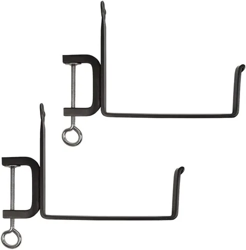 Vista 5 de Achla Designs SFB-01C Caja de flores con abrazadera, soporte de cubierta de 6 pulgadas, negro
