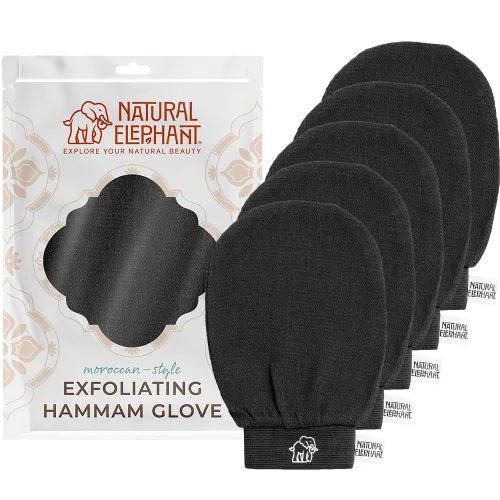 Vista 19 de Natural Elephant Guantes exfoliantes para hammam, guantes exfoliantes faciales y corporales, paquetes de 5 y 10