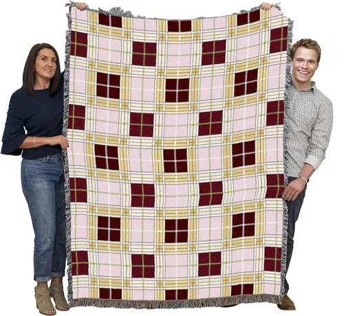 Vista 24 de Pure Country Weavers - Manta a cuadros Black Watch Tartan - Tapicería de regalo tejida con patrones, de algodón - Fabricada en Estados Unidos (72x54)