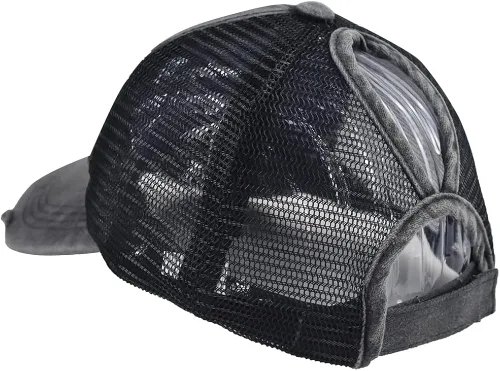 Vista 5 de MANMESH HATT Gorra de béisbol de malla bordada envejecida y lavada vintage para papá