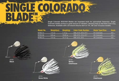 Vista 2 de Booyah Colorado Blade Spinner-Bait Bass Señuelo de pesca