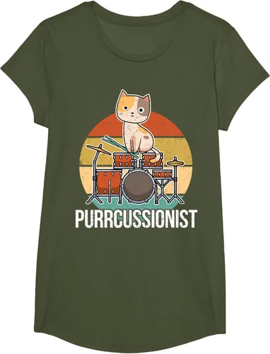 Vista 84 de Funny Percussion Drummer Drumming Drums Saying I Kitten Cat Camiseta, Negro, S