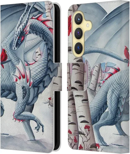 Vista 169 de Head Case Designs Officially Licensed Carla Morrow Galactic Entrancement Dragons Leather Wallet Case Compatible with Samsung Galaxy A07 4G