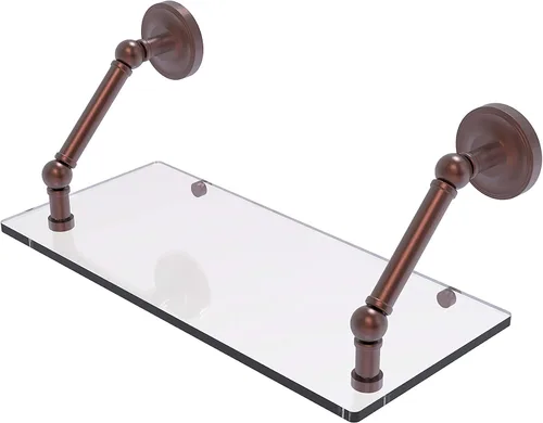 Vista 15 de Allied Brass PR-1/22-ORB Pr - Estante de vidrio con bordes biselados de 1 pulgada, 22 pulgadas, bronce aceitado