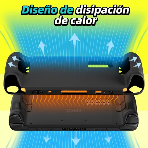 Vista 5 de IINE Steam Deck Protective Case 9 in 1 Full Protection,Soft Silicone Material Shockproof Case,Black