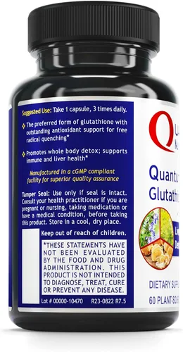 Vista 3 de Glutatión cuántico, 60 cápsulas