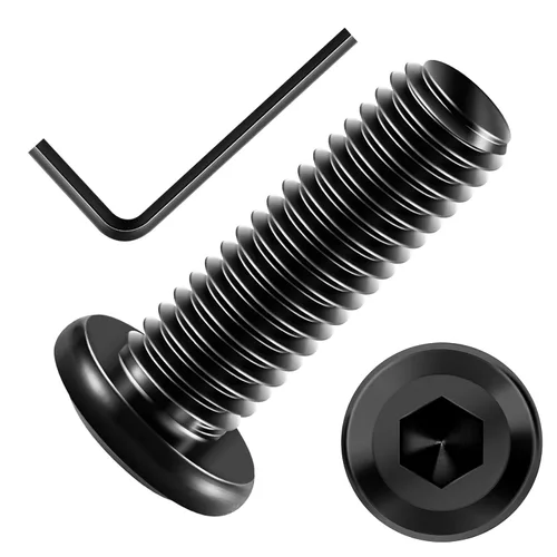 Vista 19 de Mywish M5 x 8mm 20 piezas de tornillos de cabeza plana con rosca hexagonal, pernos de acero inoxidable 304 para muebles con rosca completa, óxido