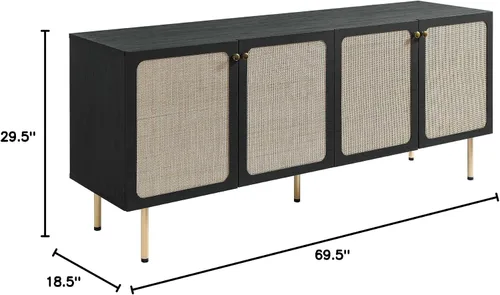 Vista 3 de Modway EEI-6201-BLK Aparador Chaucer, color negro