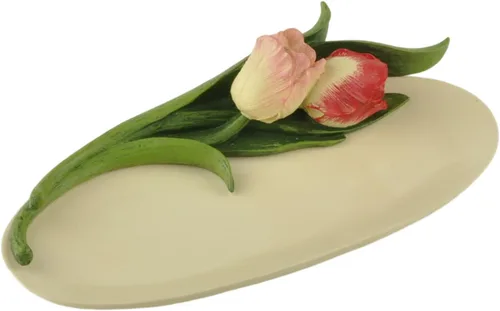 Vista 9 de Plato de joyería de resina de tulipán rosa Soporte para anillos y bandeja para baratijas Elegante organizador de joyas para mujer Regalo