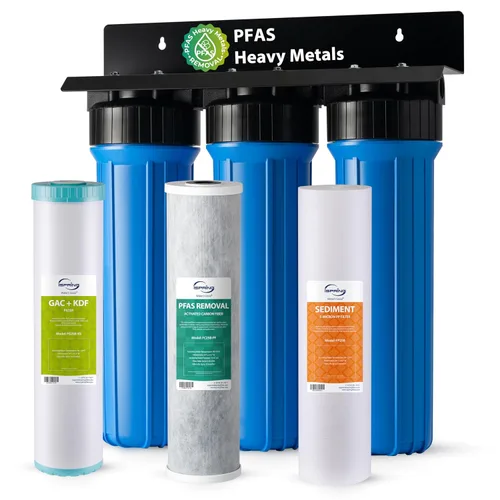 Vista 16 de iSpring Sistema de filtro de agua antiincrustante para toda la casa con filtros de agua de sedimentos, polifosfatos y bloques de carbono