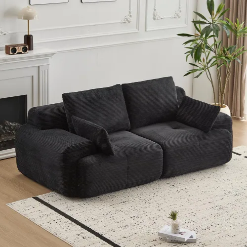 Vista 11 de WILLIAMSPACE Sofá modular para sala de estar, moderno sofá modular tapizado en forma de L de 4 plazas con puertos de carga USB y reposabrazos