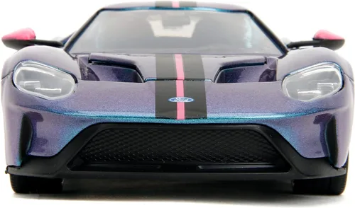 Vista 2 de Jada Pink Slips 1:24 W7 2017 Ford GT - Auto fundido a presión, juguetes para niños y adultos (morado metálico/azul)