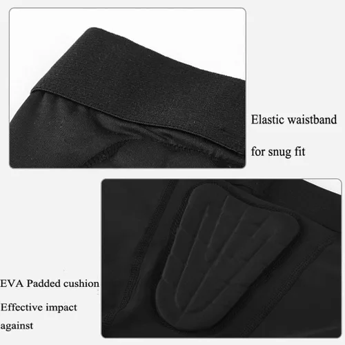 Vista 3 de Pantalones cortos acolchados para niños, ropa interior protectora para cadera y glúteos