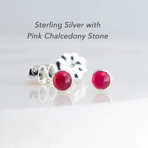 Vista 35 de Aretes pequeños de plata de ley para cartílago, tragus, hélix, múltiples piercings hipoalergénicos, piedra natal para mujer, juego de bisel