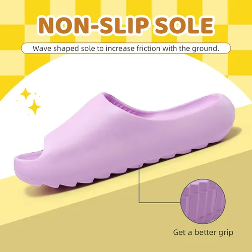 Vista 19 de Sandalias acolchadas para mujeres, hombres y niños, cómodas, antideslizantes, suaves, impermeables, para baño, ducha, sandalias acolchadas de suela