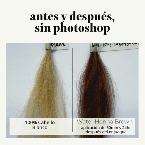 Vista 4 de Tinte para el cabello castaño con henna de agua, mezcla de 1 minuto, 60 minutos, para usuarios de henna e índigo 1-minute mix and 60-minute