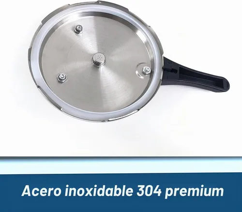 Vista 5 de XINFU - Olla a presión de acero inoxidable 304 resistente de 4.2 cuartos de galón, sirve de 1 a 3, modos estándar y rápido, multiseguridad, base