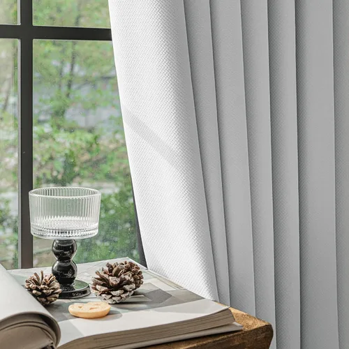 Vista 27 de FMFUNCTEX - Cortinas 100% opacas color beige de 40 x 63 pulgadas para dormitorio, 2 paneles Black out Drapes, Thermal Insulated Noise Reducing