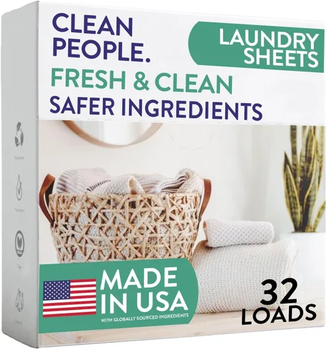 Vista 32 de The Clean People Hojas de detergente para ropa – Jabón de lavandería – Ultra concentrado, embalaje reciclable, combate las manchas – Mañana