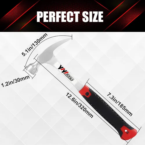 Vista 2 de Martillo de garra forjado en una sola pieza - 16OZ