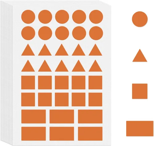 Vista 9 de Pegatinas de formas azules etiqueta de círculo rectangular