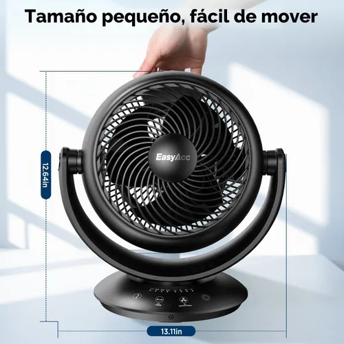 Vista 8 de EasyAcc Ventilador oscilante de 12 pulgadas, ventilador de escritorio