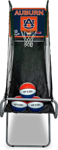 Vista 25 de Pop-A-Shot - Tailgate Game with NCAA Graphics l Arcade Basketball Inside, Out, and On The Go Infrared Sensor Scoring 3 Balls Foldable