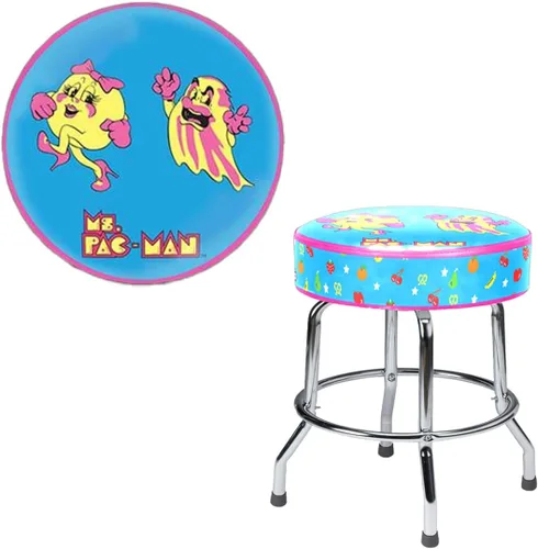 Vista 2 de Bandai Namco Amusement America Ms Pac Man - Taburete de bar (19 pulgadas)