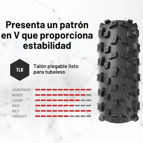 Vista 5 de Vittoria Agarro G2.0 Tubeless Ready TNT Enduro/Trail Fahrradreifen