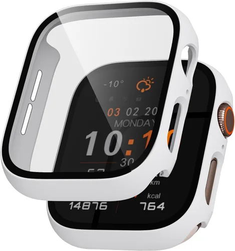 Vista 18 de Juego de 2 fundas de PC duro para Apple Watch SE 3 (2025) / SE2 / SE / Series 6/5/4, protector de pantalla de 40 mm, con protector de pantalla