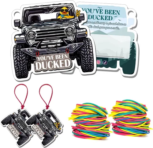 Vista 7 de You've Been Ducked - Tarjeta de juego, tarjeta de juego para Jeep o SUV, etiquetas de pato, pato de goma para etiquetas, diseño de automóvil de 4 4