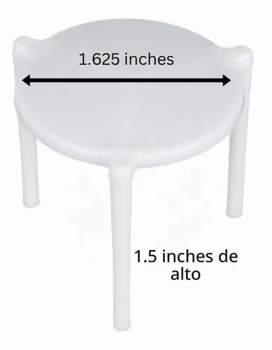 Vista 4 de Soporte para guardar pizza - Trípode de plástico blanco para soporte de caja de pizza (25)