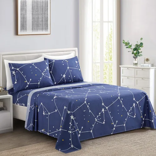 Vista 9 de Marina Decoration Ropa de cama ultra suave y sedosa con bolsillo profundo con estampado rico de rayón derivado de bambú para todas las estaciones